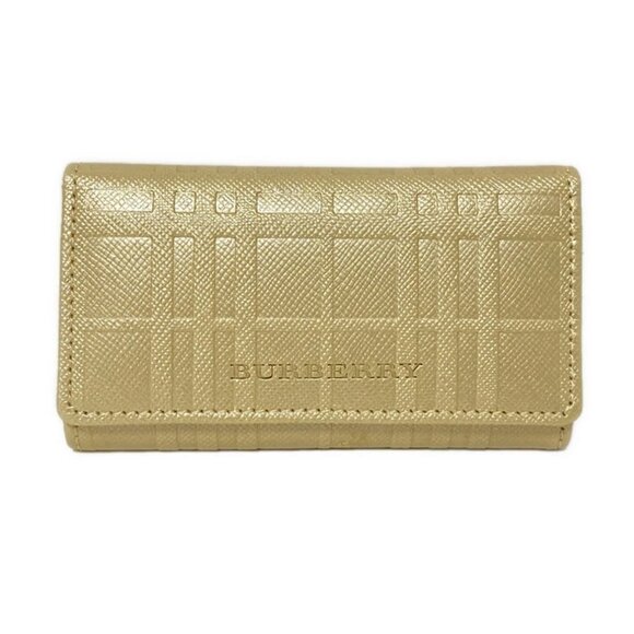 Burberry Gold Leather Key Case bran-139-100125 - Picture 1 of 6
